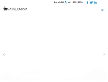 Tablet Screenshot of cohenandkrass.com